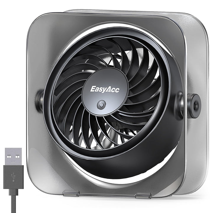 EasyAcc USB Ventilator, Mini Ventilator Leise USB Tischventilator,Starker Exquisit Lüfter und 3 Gesc