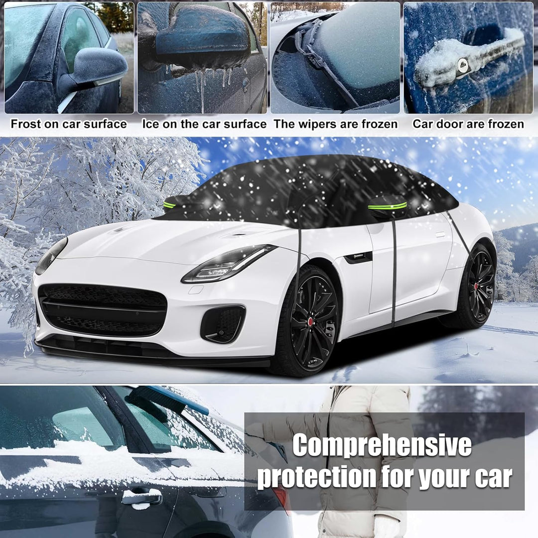 Halbe Autoabdeckung Kompatibel mit Jaguar F-Type 2014-2024, Halbabdeckung wasserdichte Halbgarage mi