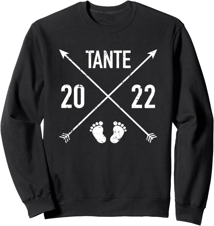 Tante 2022 Hipster Schwangerschaft verkünden Sweatshirt