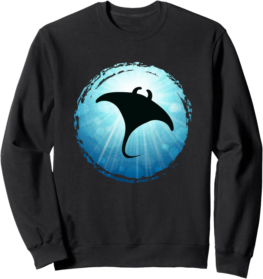 Manta Stingray Ocean Diving Freitaucher Apnoe Meer Design Sweatshirt
