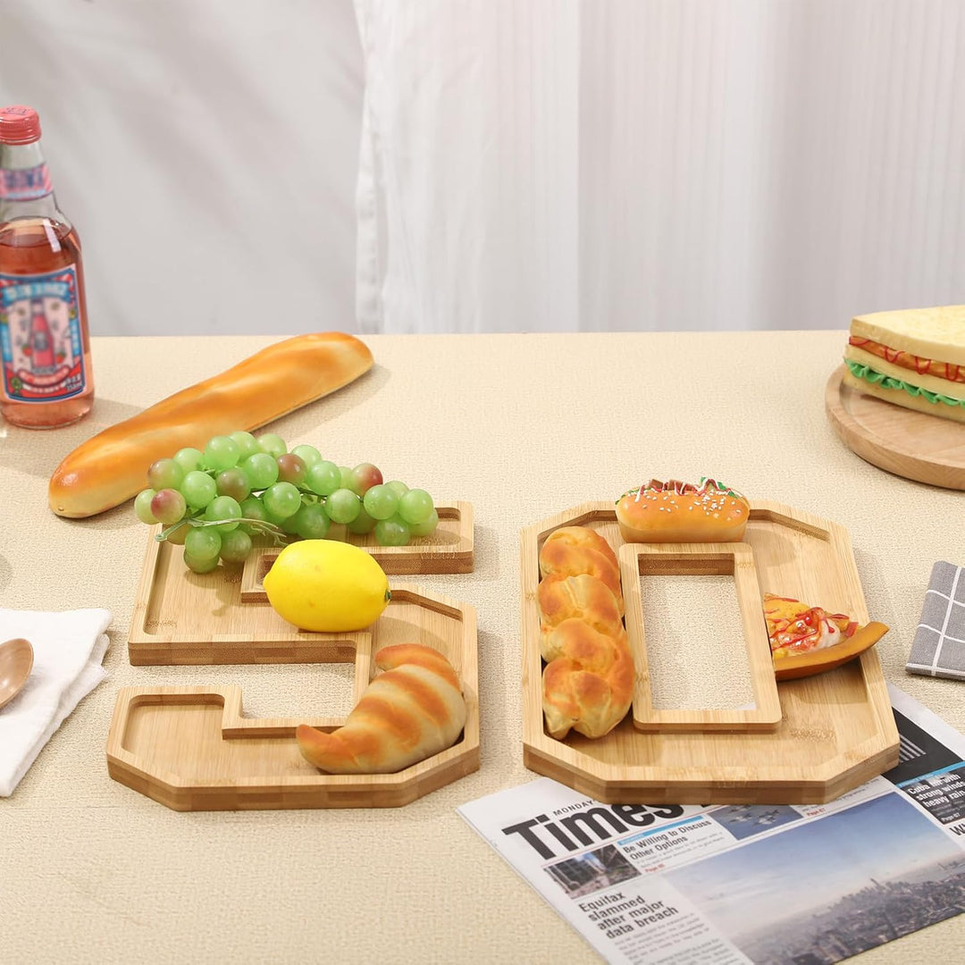 Charcuterie Serviertablett Holz mit Zahlen 30x20 cm Befüllbare Charcuterie Brettbox Feinkosttablett