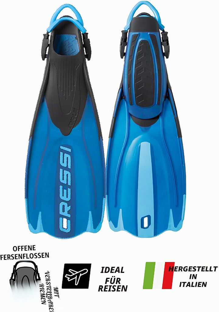 Cressi Unisex-Adult Maui Fins Flossen S/M Schwarz/Blau, S/M Schwarz/Blau