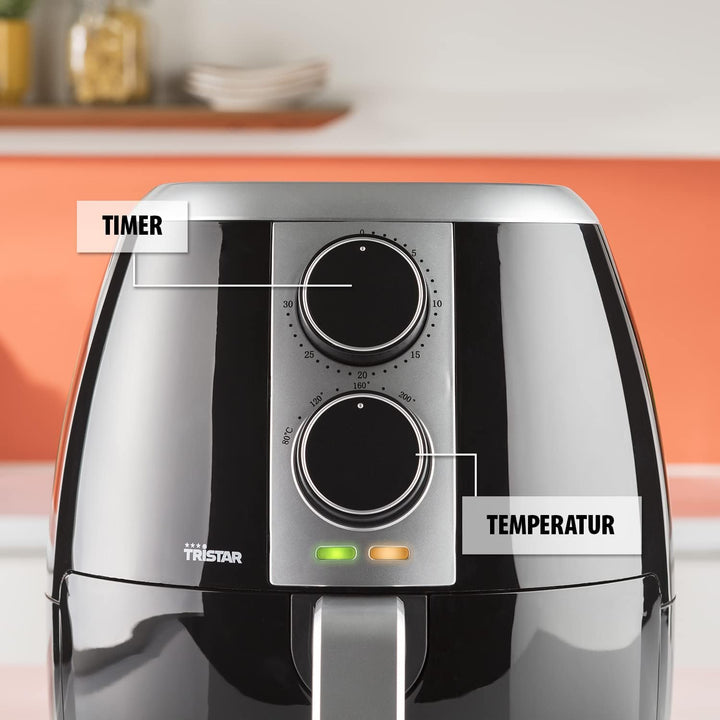 Friggitrice senza Olio Tristar FR-6989 3,5 L 1500 W Nero Nero/Argentato 3,5 l 3,5 L ohne Zubehör, 3,