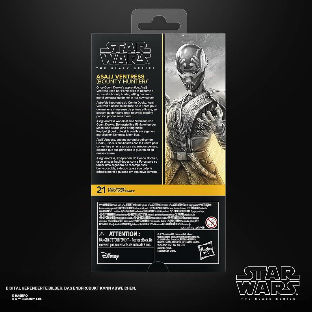 Star Wars The Black Series Asajj Ventress (Kopfgeldjägerin), The Clone Wars Action-Figur zum Sammeln