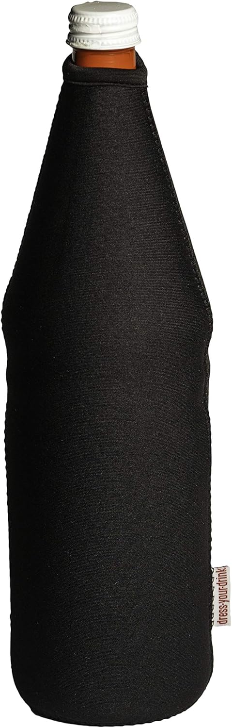 Flaschenkühler 0,7-1,0L für Glas- & PET Flaschen, Neopren, Getränkekühler, (schwarz, 5) Schwarz 5, S