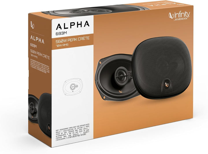 Infinity Alpha 693M 3-Wege Koaxial Lautsprecher Auto 152x22cm, 6x9 Zoll, von Harman Kardon Car HiFi