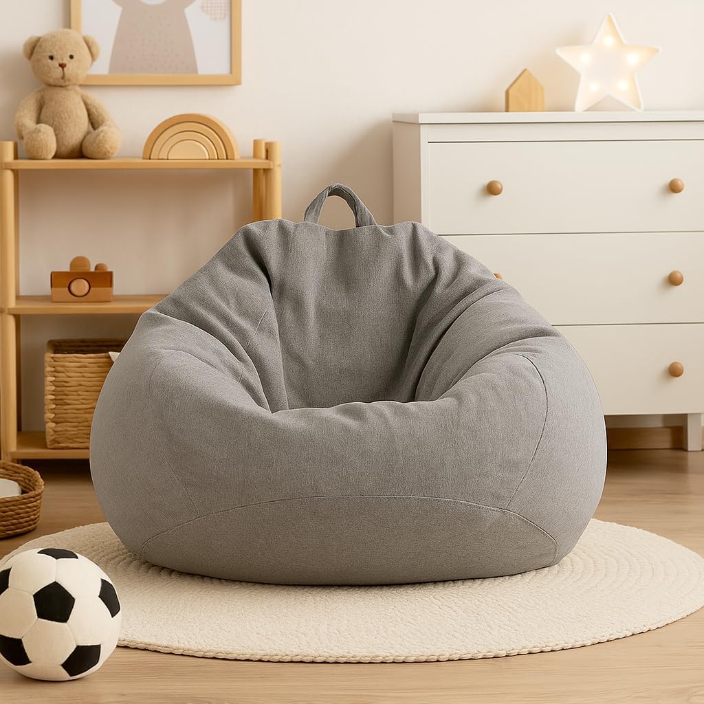 AD.CON Sitzsack mit ECO Füllung Puff Relax-Sessel Sitzkissen Bodenkissen Bean Bag 70x80x50cm 120L Du
