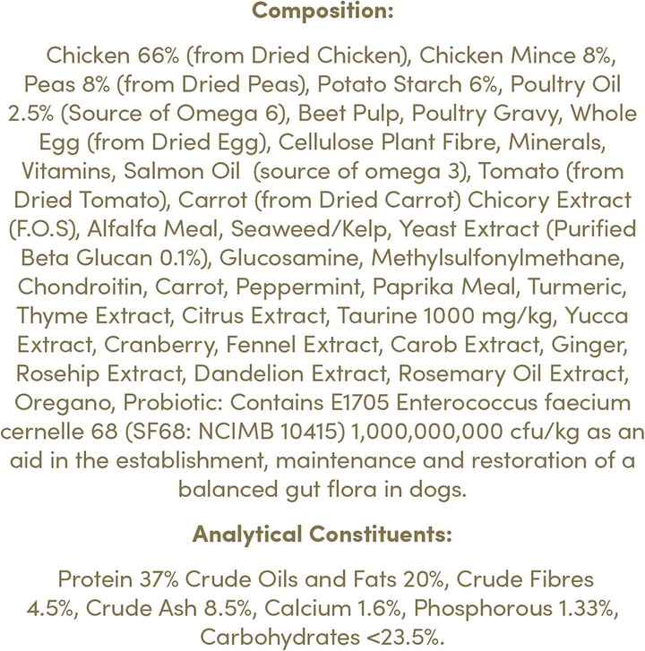 Applaws natürliche komplette trockene Hundefutter für Erwachsene kleine/mittlere Rasse Hunde, Huhn,