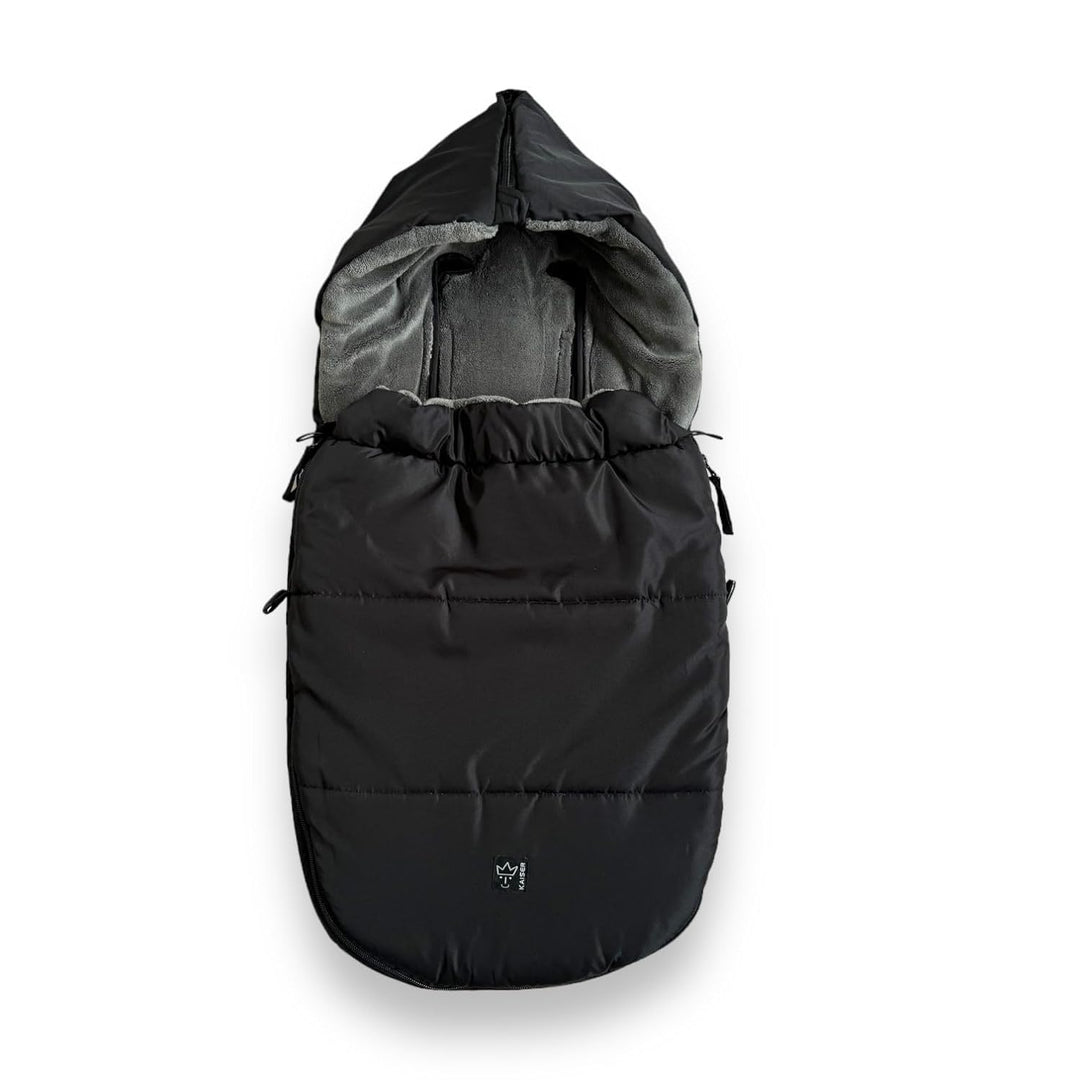 Kaiser 6538525 Babyschalenfusssack Hoody, schwarz