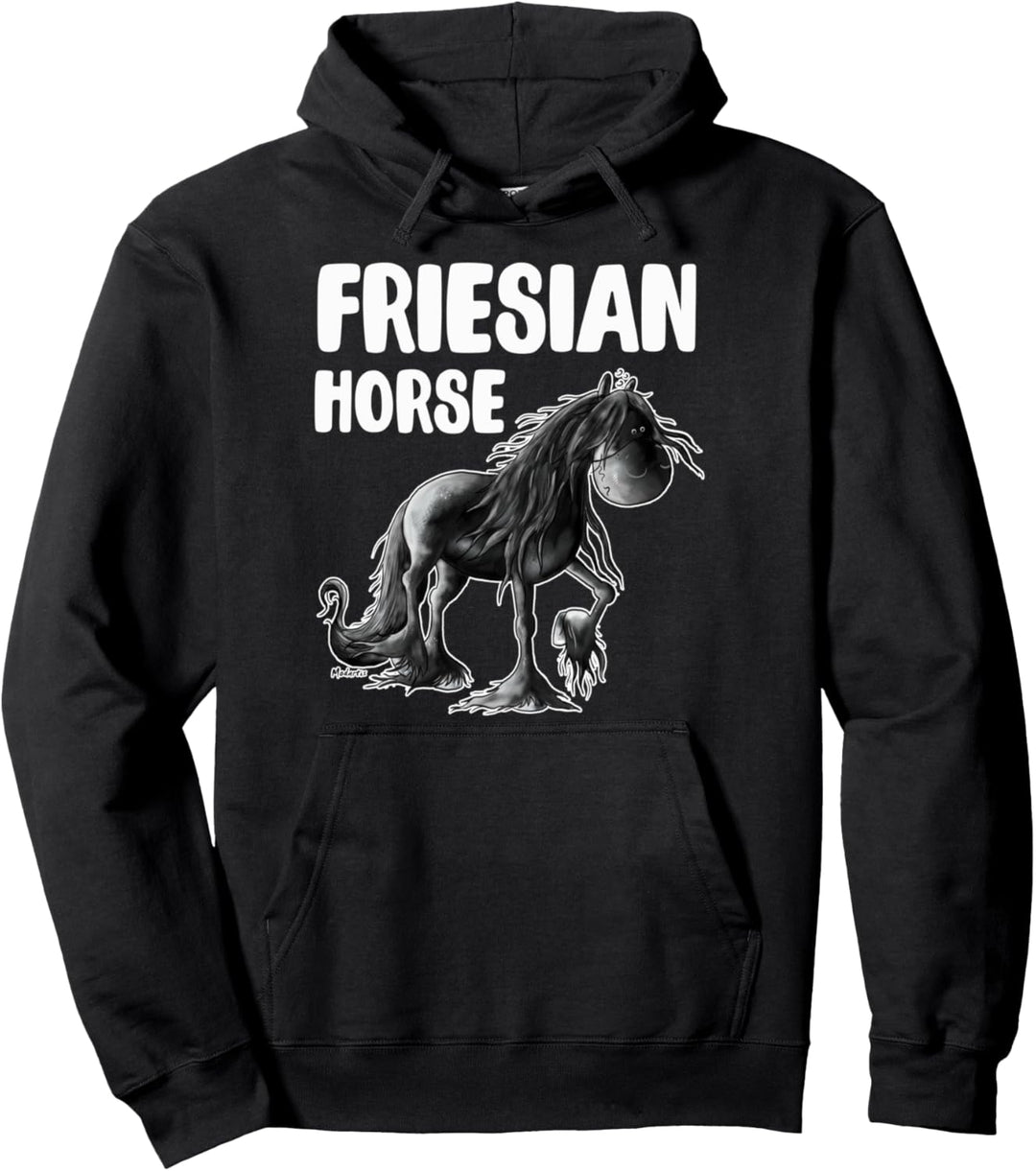 Lustiges Friesenpferd I Friese Rappe Pferd I Pferdemotiv Pullover Hoodie