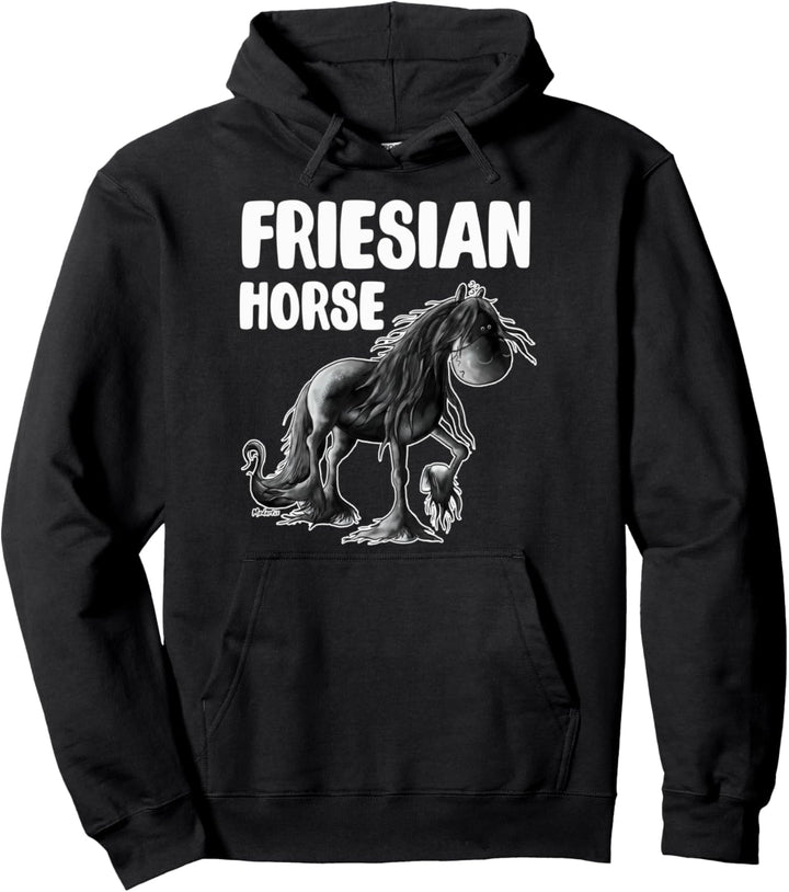 Lustiges Friesenpferd I Friese Rappe Pferd I Pferdemotiv Pullover Hoodie