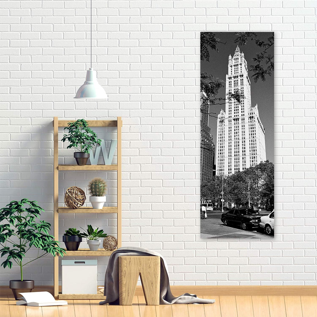 Feeby Bild auf Leinwand New York Kunstdruck modern City schwarz-weiss 30x90 cm M14247 30x90 cm, M142