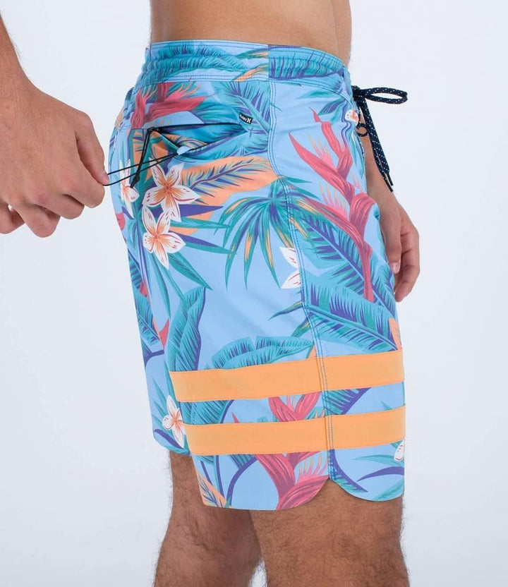 Hurley Herren Phntm Blck Prty Rngd 18 Badeshorts für Herren 33 Blue Dream, 33 Blue Dream
