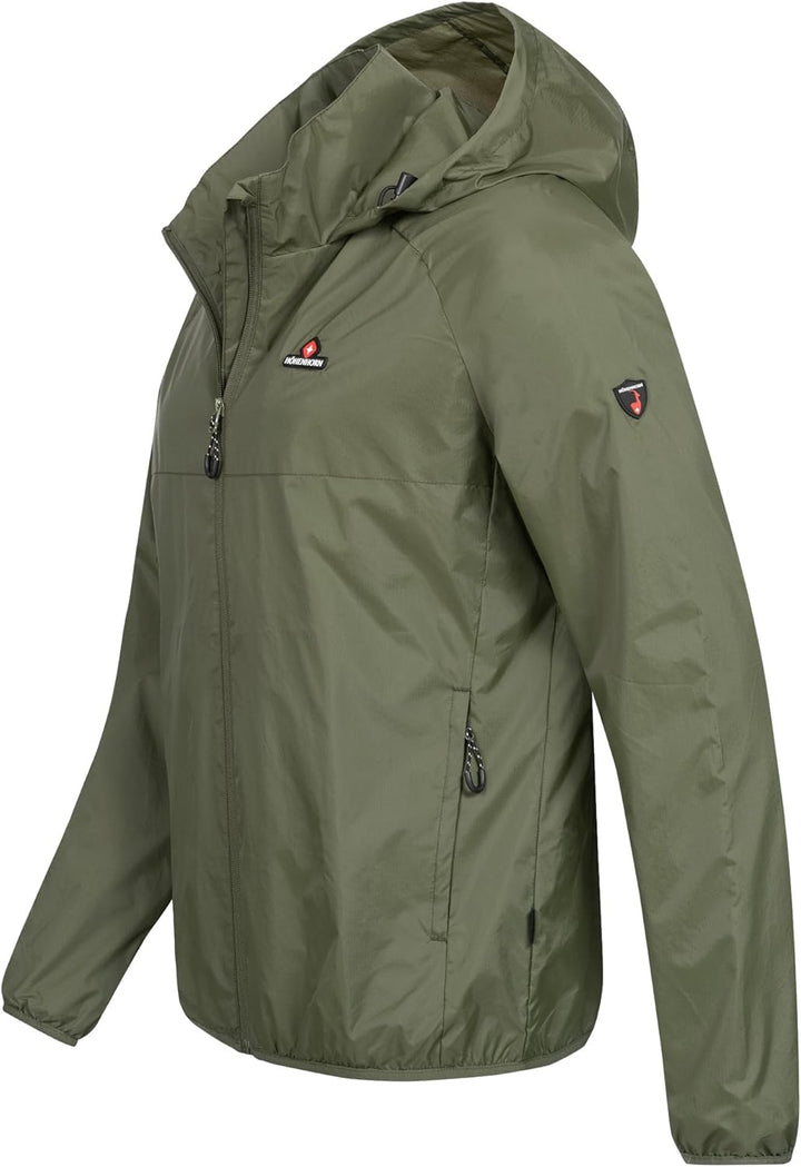 Höhenhorn Rigi Herren Regen Jacke Outdoor Rain Freizeitjacke Kapuze Regenjacke 3XL Grün, 3XL Grün