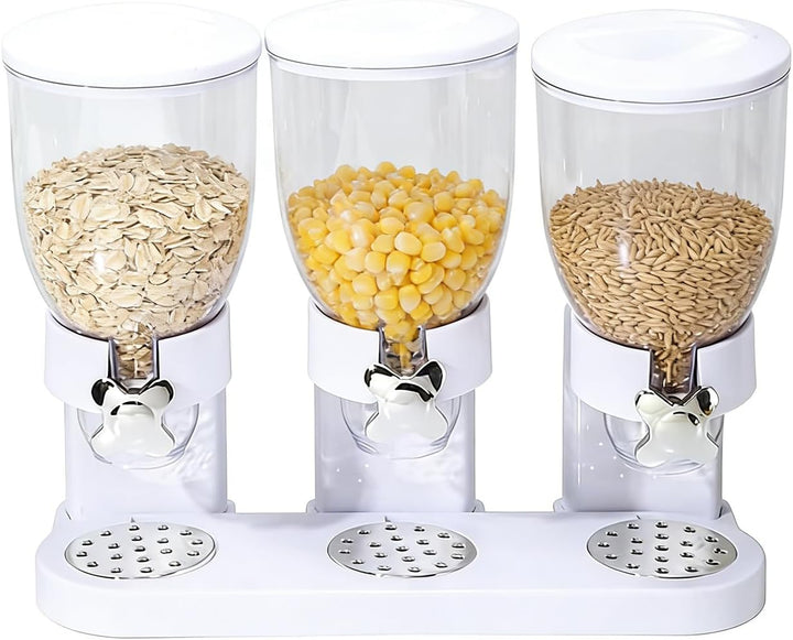 LUPATDY 3er Pack Müslispender 2L, Aufbewahrungsbox Küche Organizer mit Deckel, Cereal Dispenser für