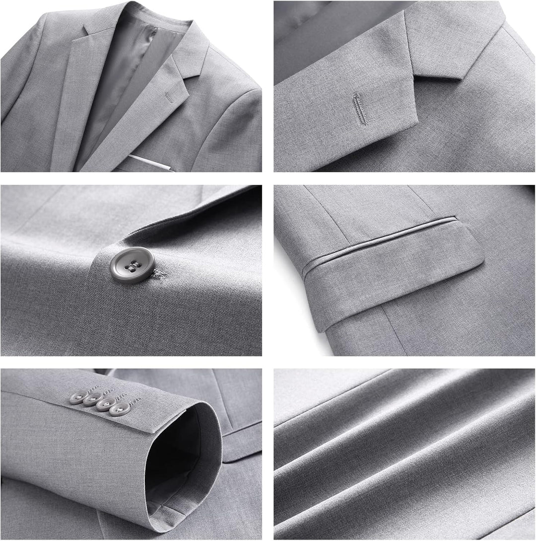 KUDMOL Herren 3-Stücke Anzug Business EIN Knopf Smoking Anzug für Männer Smoking Klassische Blazer W
