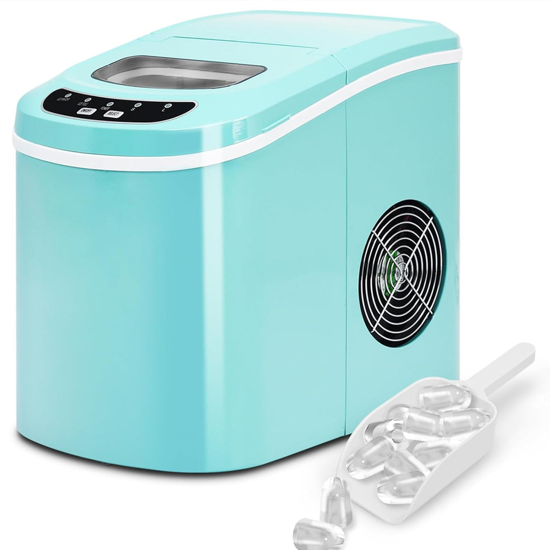 GOPLUS Eiswürfelmaschine, 12kg in 24 Std. Eiswürfelbereiter mit 2 Eiswürfel-Grössen & 2,2 Liter Wass