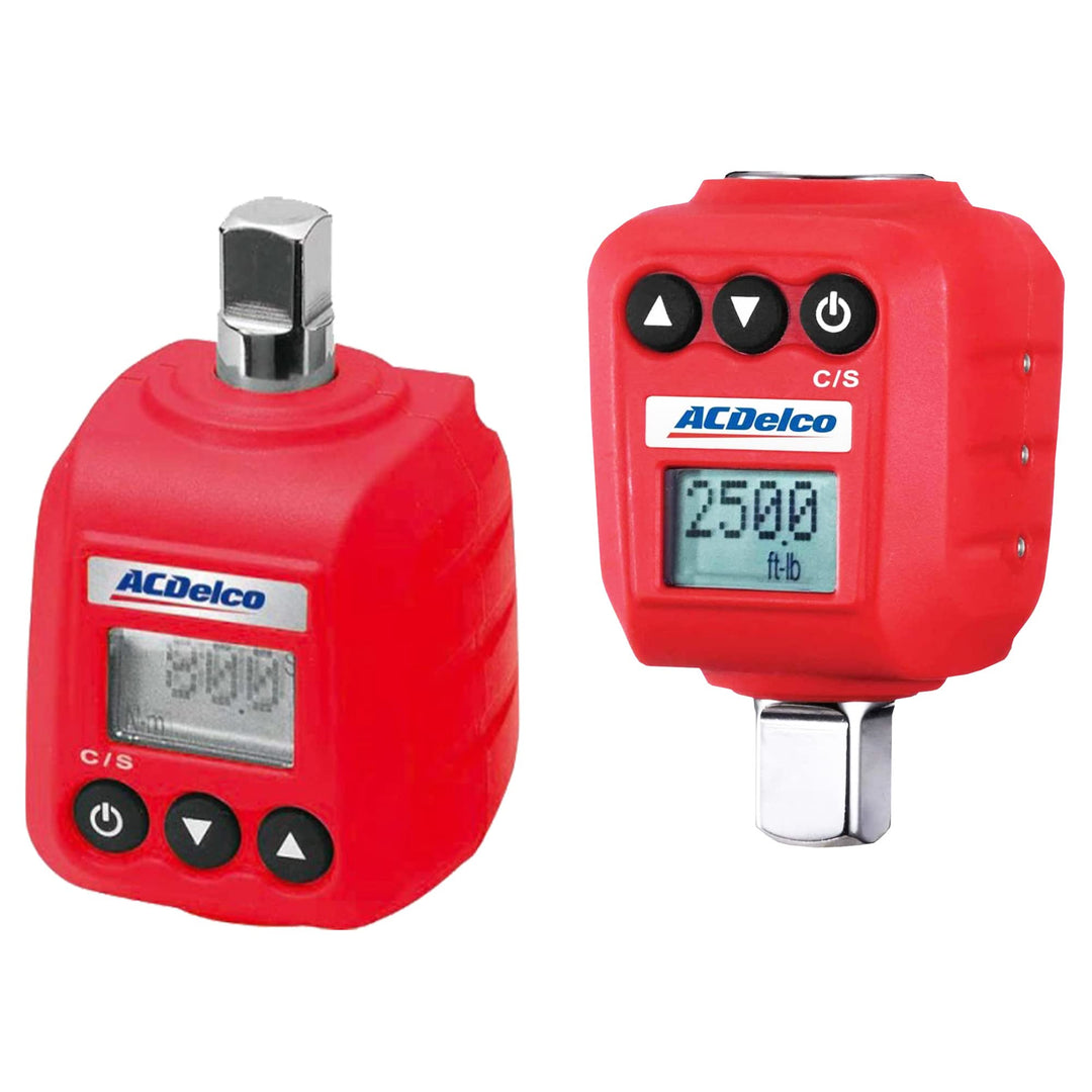 ACDelco ARM602-34A 3/8" &amp; 1/2" Heavy Duty Digital Torque Adapter Combo Kit with Buzzer, LED Flash No