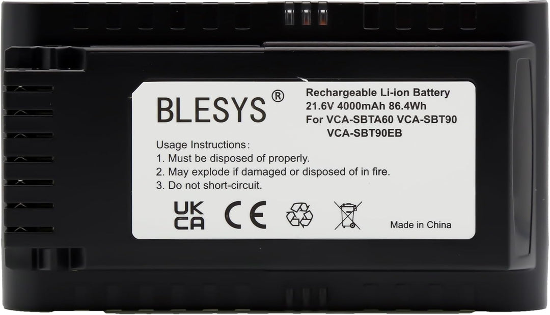 BLESYS VCA-SBTA60 VCA-SBTA60/VT Akku für Samsung Jet 60 Turbo Jet 65 Pet Pro Staubsauger 21,6V 86,4W