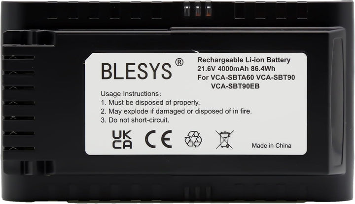 BLESYS VCA-SBTA60 VCA-SBTA60/VT Akku für Samsung Jet 60 Turbo Jet 65 Pet Pro Staubsauger 21,6V 86,4W