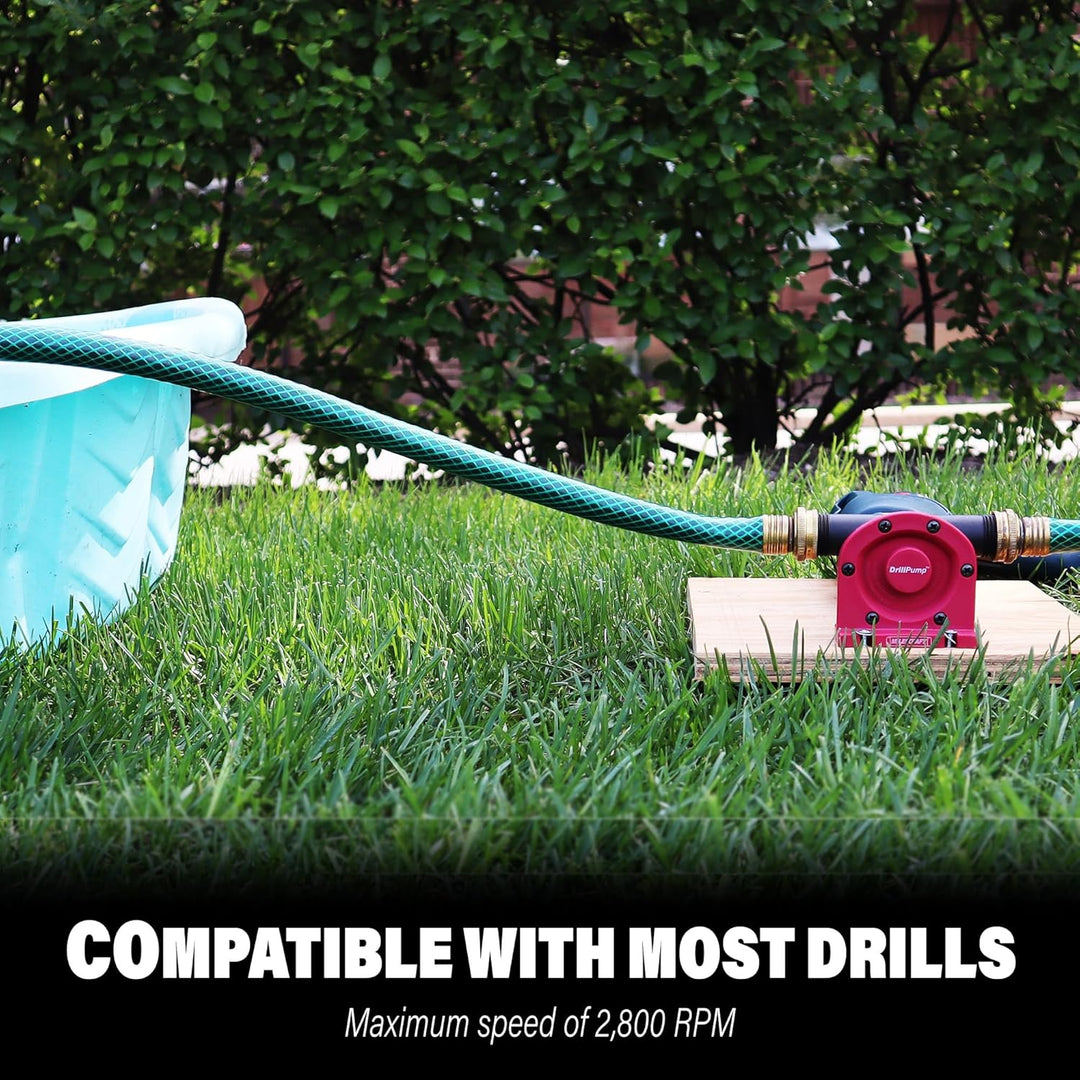 Milescraft 1314 selbstansaugende Bohrmaschinen Pumpe 3000 l/h – Wassertransferpumpe – für Pools, Gär