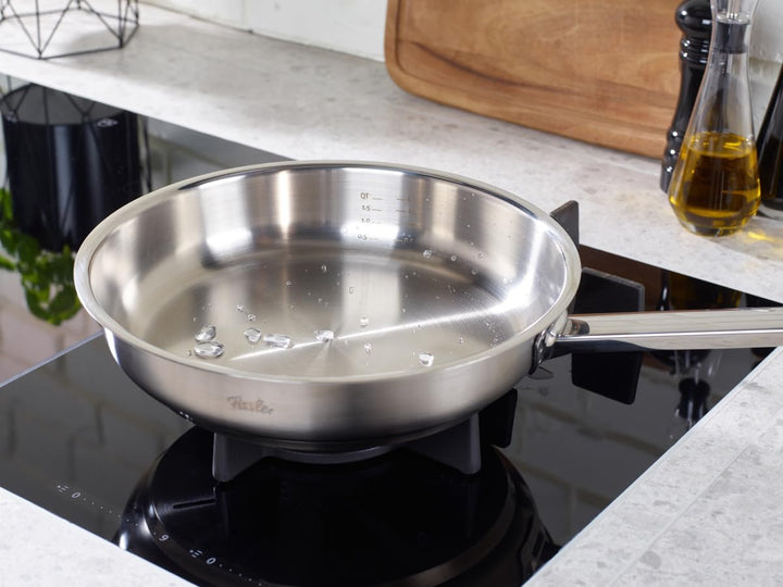 Fissler Original-Profi Collection/Edelstahl Pfannen-Set 2-teilig (Ø 28 cm) Stielpfanne unbeschichtet