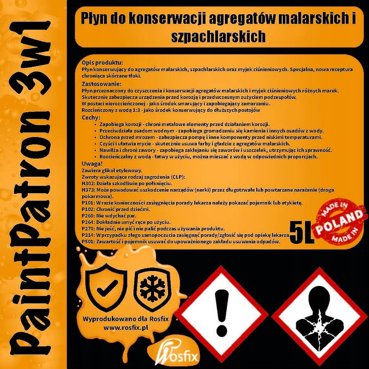 PaintPatron 3in1 Reinigungs- & Konservierungsflüssigkeit 5L – Für Farbspritzgeräte & Hochdruckreinig