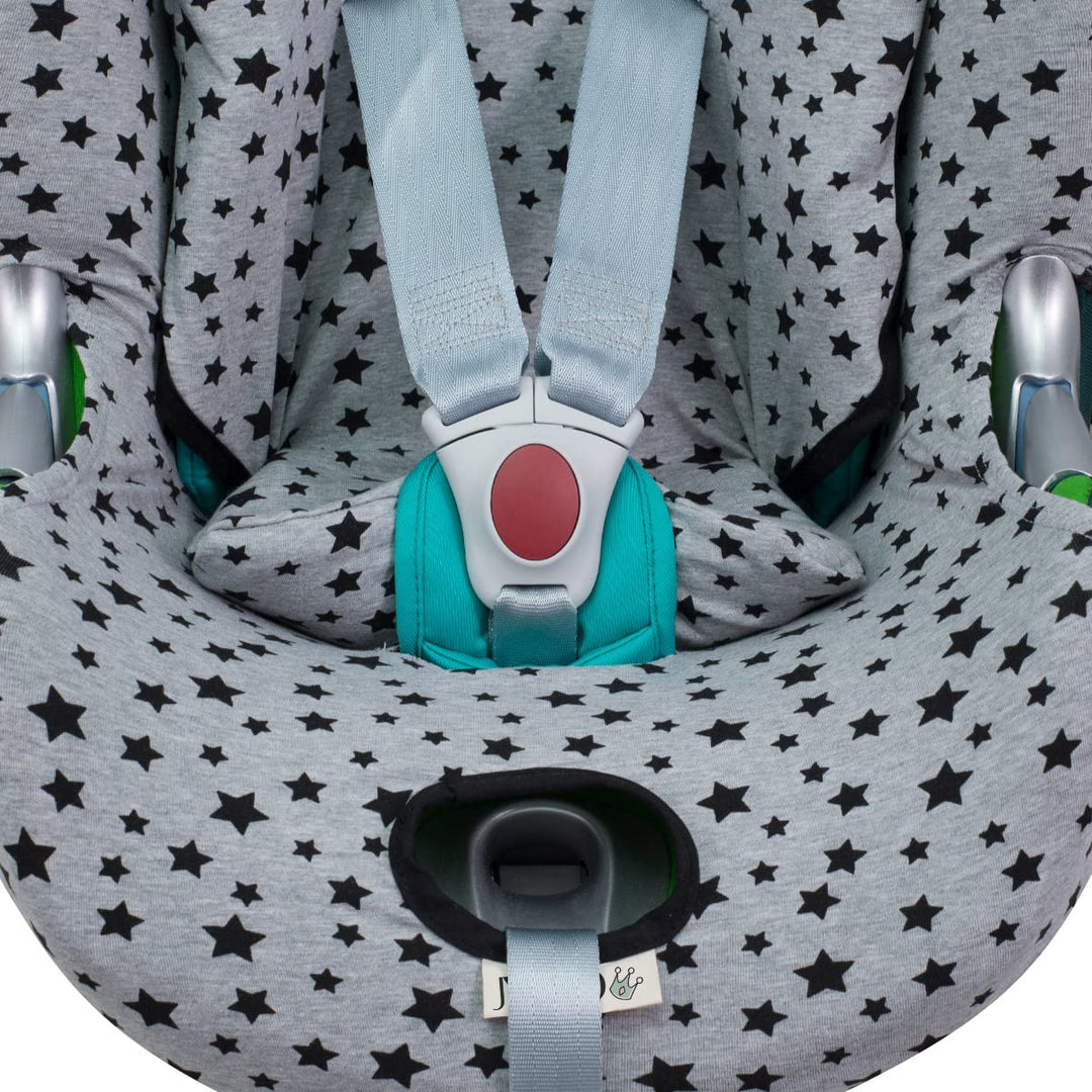 JYOKO Kids Bezug für Autositz kompatibel mit Cybex Aton Cloud- Q-M-2-4-5, aus Baumwolle (Aton Q, Bla
