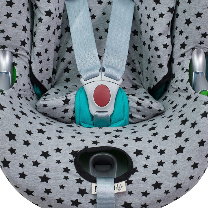 JYOKO Kids Bezug für Autositz kompatibel mit Cybex Aton Cloud- Q-M-2-4-5, aus Baumwolle (Aton Q, Bla