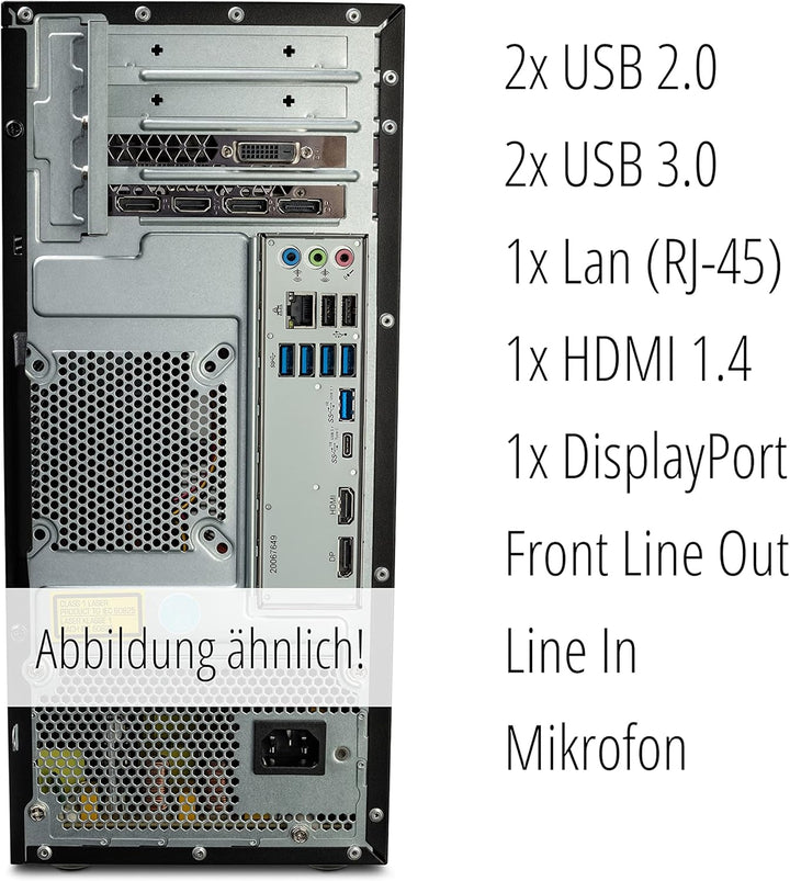 MEDION E22009 Desktop PC (Intel Gold G6405, 256 GB PCIe SSD, 8 GB DDR4 RAM, Hot-Swap, Win 10 Home) G