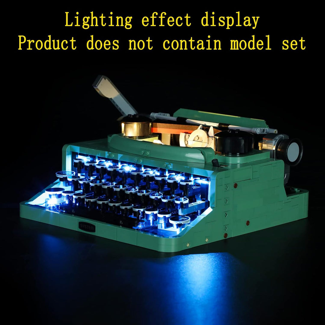 GEAMENT LED Licht-Set Kompatibel mit Lego Ideas Schreibmaschine (Typewriter) - Beleuchtungsset für I