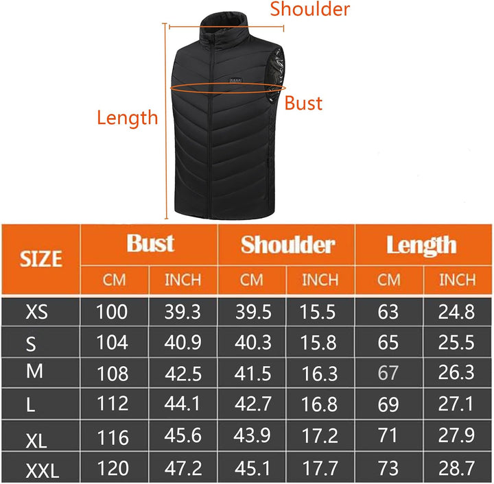 Monave Beheizbare Weste Damen Heizweste 9 Kohlefaser Heizkissen mit 3 Modi Beheizbare Jacke für Moto