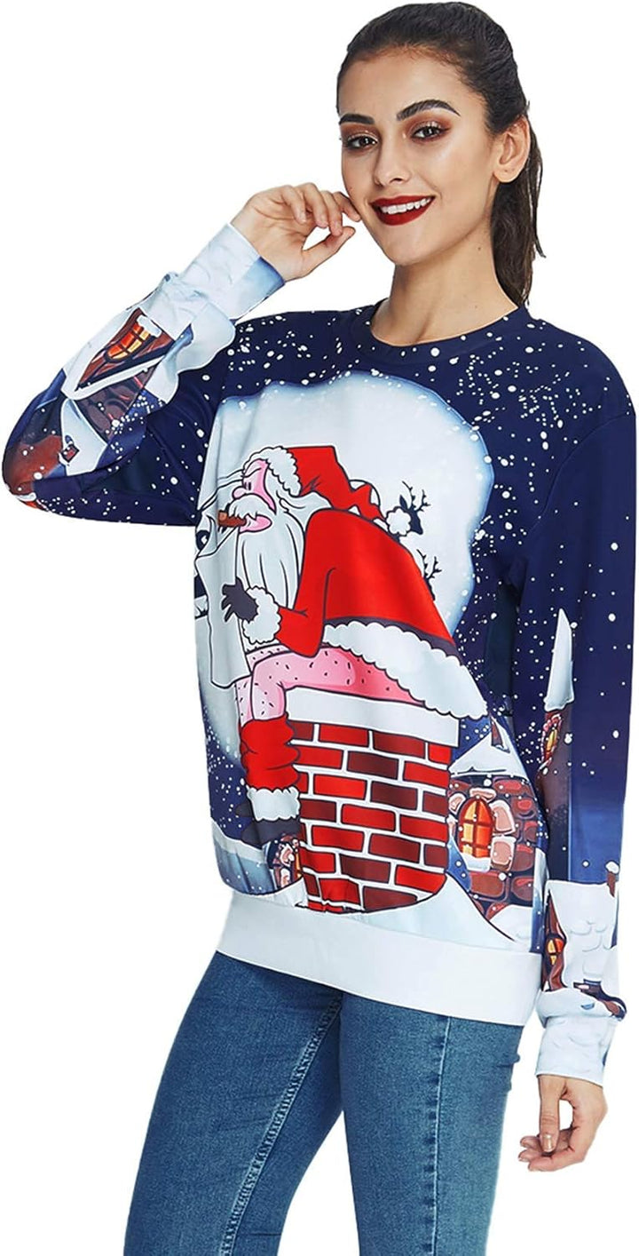NEWISTAR Herren Ugly Christmas Sweater Sweatshirts 3D Weihnachtspullover Damen Hässlich Weihnachten