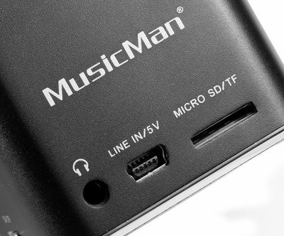 MusicMan TXX3527 Mini Soundstation (MP3 Player, Stereo Lautsprecher, Line In Funktion, SD/microSD Ka