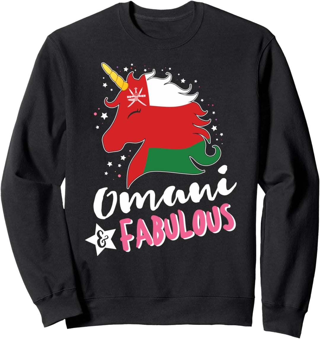Omanische Einhorn Oman Flagge Sweatshirt