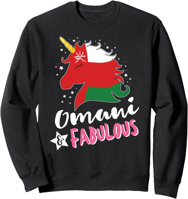 Omanische Einhorn Oman Flagge Sweatshirt