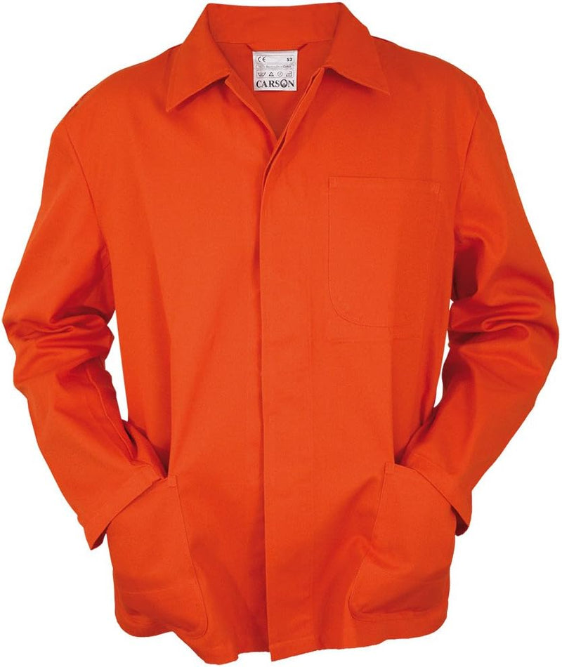 Carson Classic Workwear Arbeitsjacke aus reiner Baumwolle, 1 Stück, 62, orange, KTH709J.OR Orange 62