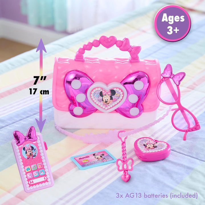 Disney Junior Minnie Mouse Bowfabulous Taschen-Set, 7-teilig, Licht- und Soundeffekte, zum Verkleide