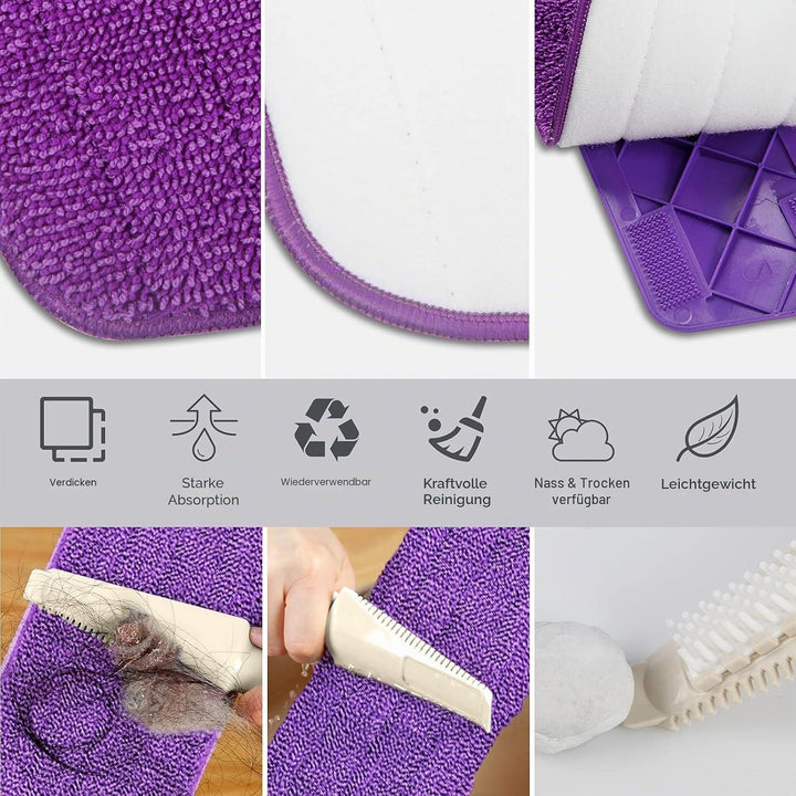 SEVENMAX Bodenwischer mit Sprühfunktion - Spray Floor Mop Sprühwischer für die Bodenreinigung mit 55