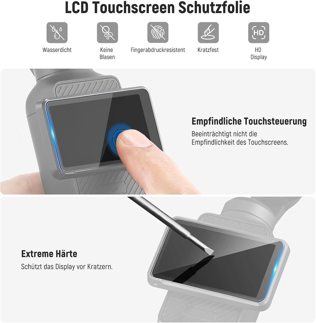 NEEWER Variabler ND Filter Set Kompatibel mit DJI Osmo Pocket 3 Creator Combo Zubehör mit 180° 0,75X