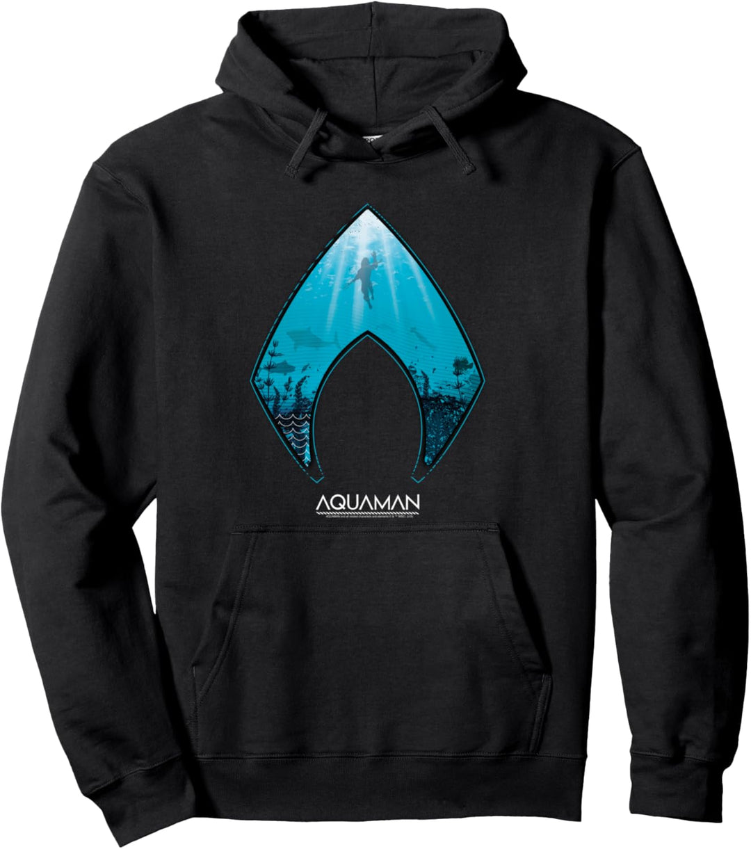 DC Comics Aquaman Ocean Logo Pullover Hoodie