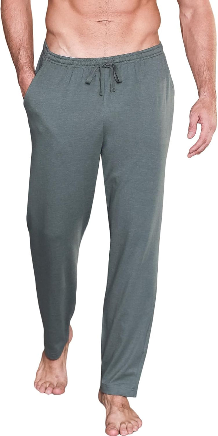 2er-Pack Schlafanzughose Herren Lang Leichte Pyjamahose aus Baumwolle Loungewear Hosen Schlafhose Fr