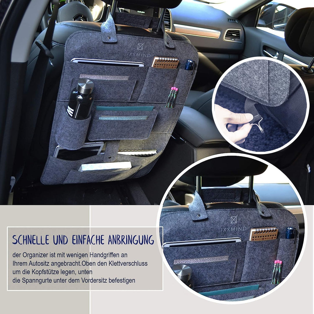 Ixxmind® auto organizer, autositz organizer, auto organizer kinder, autositz organizer, wohnmobil zu