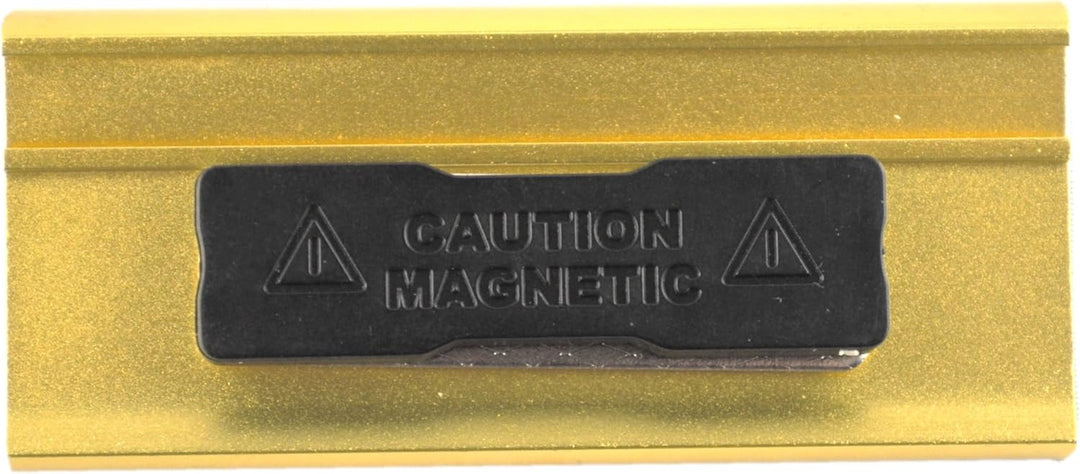10 Stück Aluminium Namensschild goldfarbig eloxiert aus Metall, Grösse 65x22 mm oder 72x32 mm, mit M