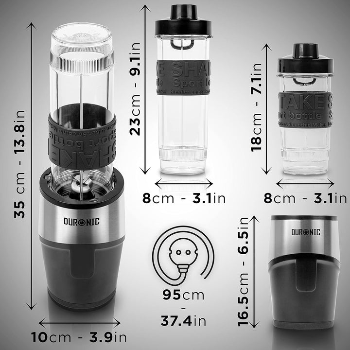 Duronic BL520 Blender, Mixer und Smoothie Maker, Standmixer für beste Rezepte, kleiner Hochleistungs