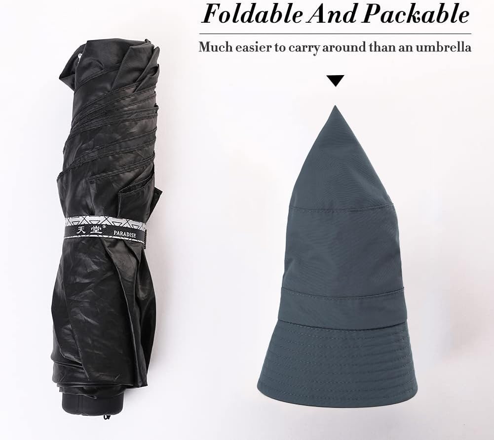 Comhats Regenhut Unisex für Damen Herren Wasserdichter Bucket hat Faltbar Eimerhut Strand Surfen Ang