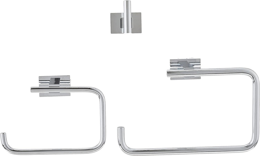 Grohe 40778001 Essentials Cube Accessoire Set 4-in-1 Eckig ( Chrom ) Bad-Set 4 in 1, Eckig ( Chrom )