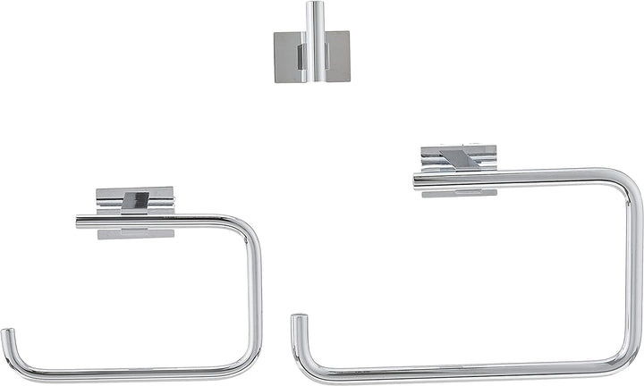 Grohe 40778001 Essentials Cube Accessoire Set 4-in-1 Eckig ( Chrom ) Bad-Set 4 in 1, Eckig ( Chrom )