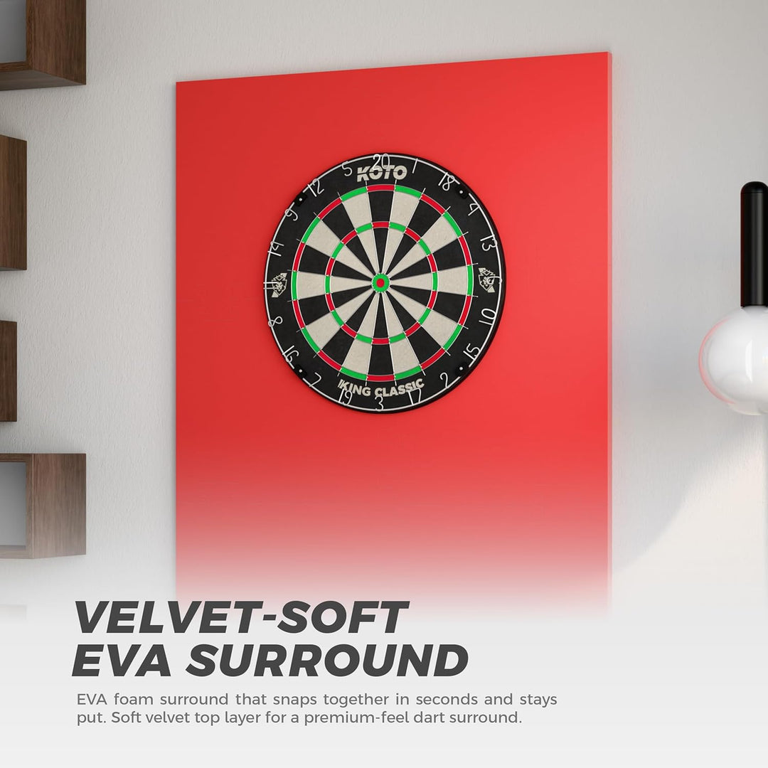 KOTO - 4pcs. Dart Surround, langlebige Dart wandschutz, verhindert Schäden, Eva 6PCS Quadrat Rot, 6P