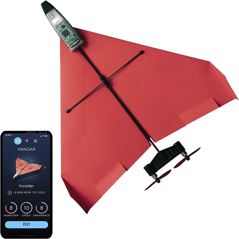 POWERUP 4.0. Smartphone gesteuertes Papierflugzeug Set der nächsten Generation. Einfache Handhabung